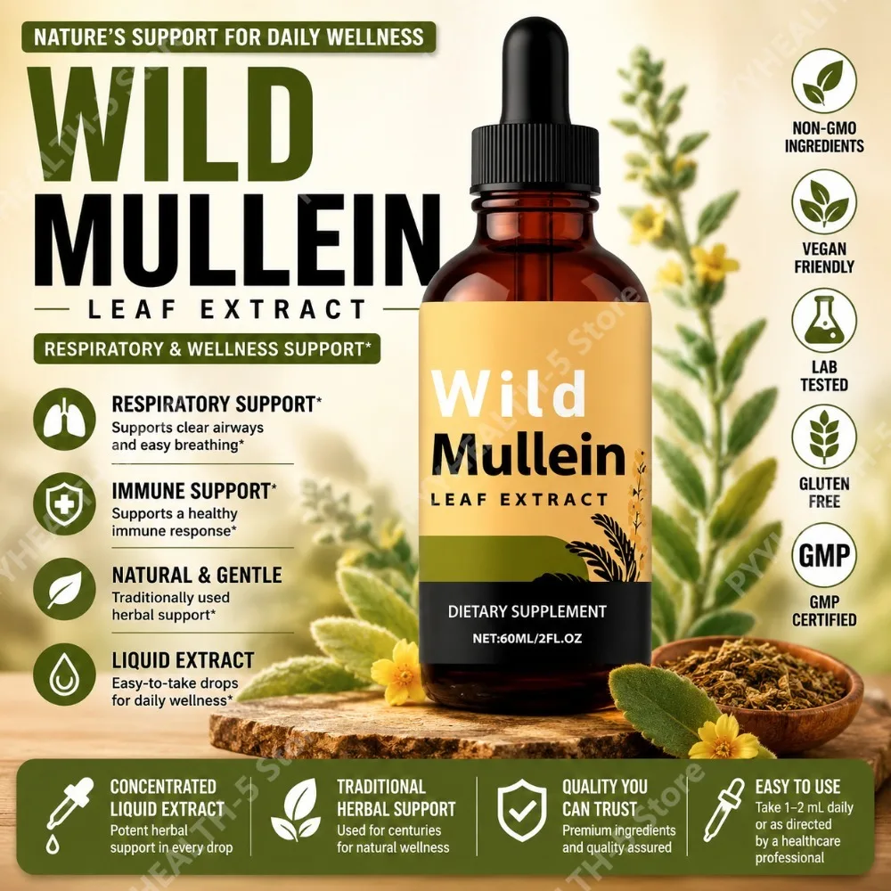 Herbal Wellness Drops - Yabani Sığırkuyruğu Yaprağı Damlaları Zencefil Bromelain