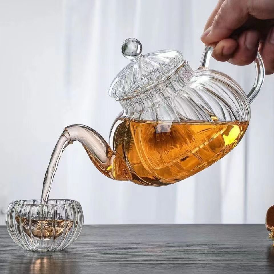 Herbal Wellness Products - Çizgili kabak şekli çiçek demlik çiçek